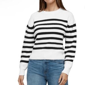 GAP Black and White Striped Women's Sweater
